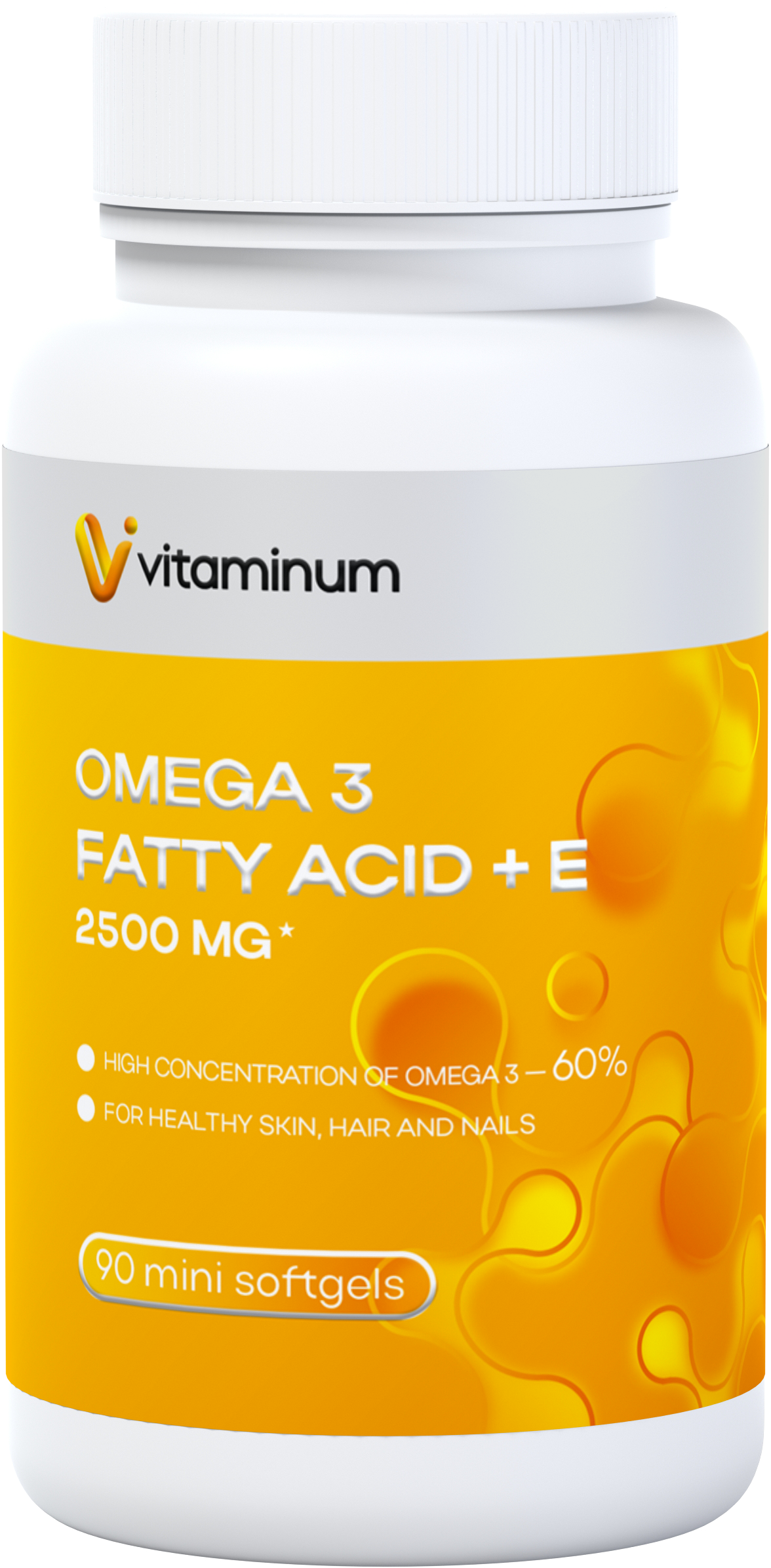 Vitaminum ОМЕГА 3 60% + витамин Е (2500 MG*) 90 капсул 700 мг   в Ялте