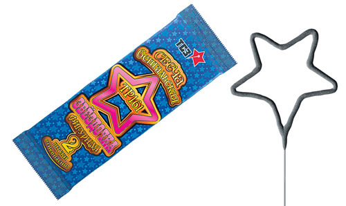  Бенгальские свечи фигурные 2 шт "Звездочка"  в Ялте